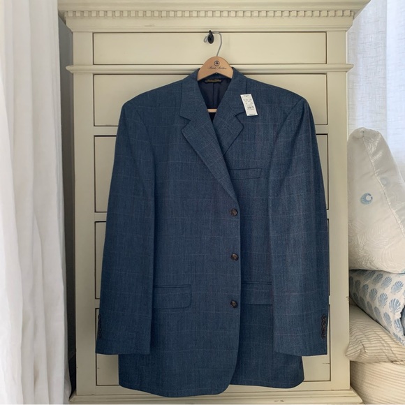 Brooks Brothers Blue Tweed Blazer - Picture 3 of 11